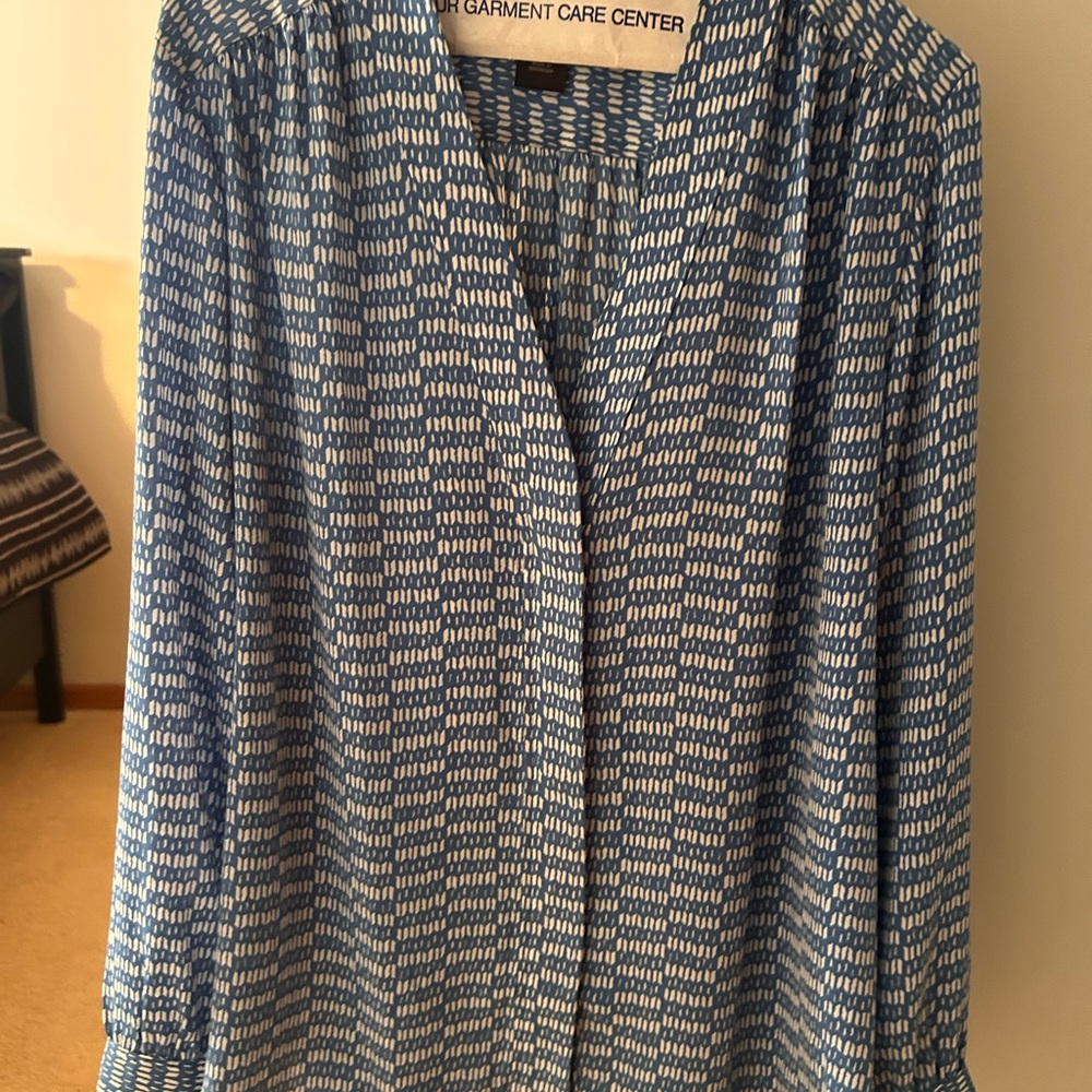 Blue Patterned Women's Top